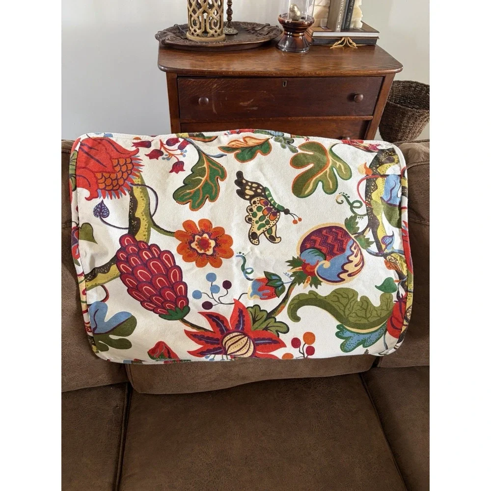 Pottery Barn (2) Serafina  Contemporary Cotton Linen Farm Pillow Cover Set